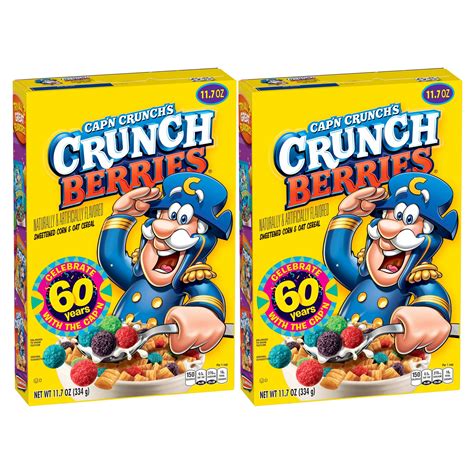 2 Pack Capn Crunch Crunch Berries Kids Cereal 117 Oz Packaged