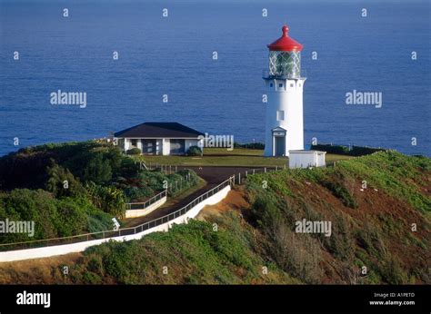 Hawaii Kauai Kilauea Lighthouse Stock Photo Alamy
