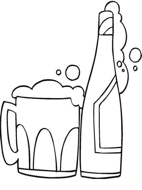 Imagenes de botellas de alcohol para dibujar. COLOREA TUS DIBUJOS: Botella de cerveza para colorear y pintar