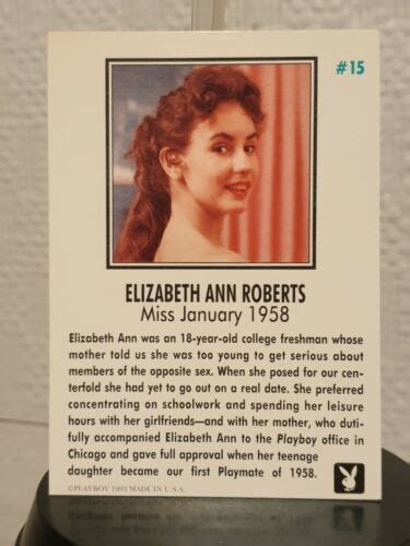 Elizabeth Ann Roberts Miss January Playboy Card Ebay