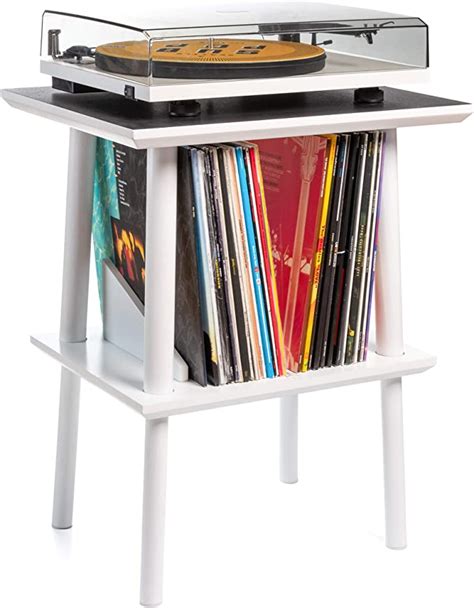 Premium Record Player Stand Wvinyl Storage Kitchen And Dining
