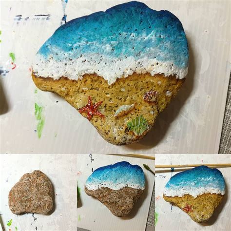 Heres A New Rock Painting I Did Last Night I Used Acrylic Paint