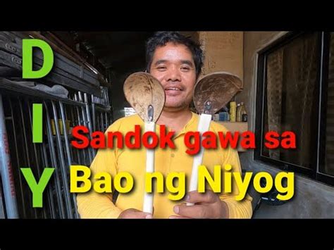 D I Y SANDOK GAWA SA BAO NG NIYOG SINAING NA TULINGAN YouTube