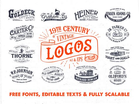 19th Century Vintage Logos By Victor Barac On Dribbble