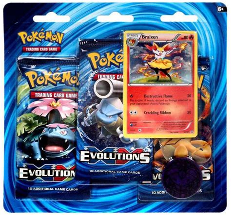 Pokémon Xy Evolutions Booster Pack 3 Pack With Pin Pokedirect