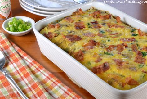 Bacon Potato Mushroom And Egg Casserole For The Love Of Cooking
