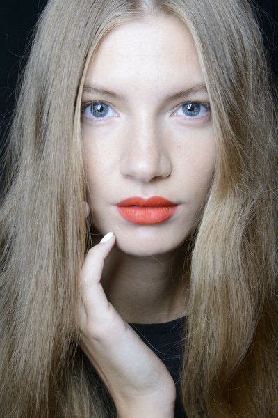 Nanette Lepore At New York Fashion Week Spring 2014 Orange Lipstick Lipstick Trend Orange
