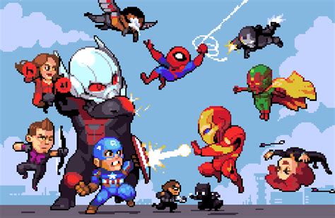 Marvel And Dc Pixel Art