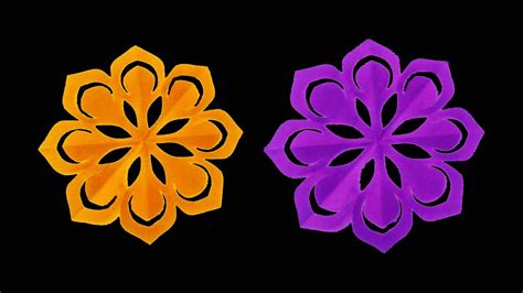 Easy And Simple Paper Cutting How To Make Paper Cutting Flower Step By