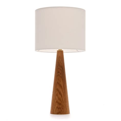 Oak Cone Bedside Table Lamp Wooden Bedside Table Lamp