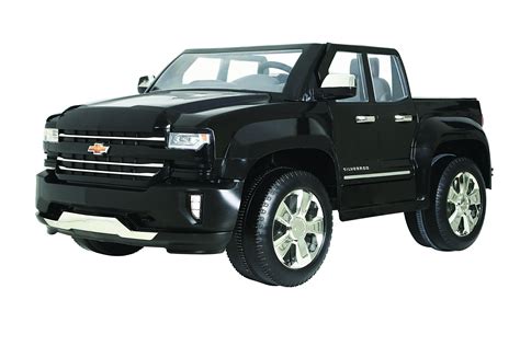 12 Volt Chevy Silverado Truck Ride On Toy For Two Kids W461 P Black