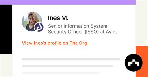 Ines M Senior Information System Security Officer Isso At Avint The Org