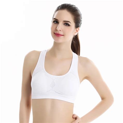 Women Sports Running Bras Seamless Stretch No Rims Breathable Fitness Full Cup Bra In Sports