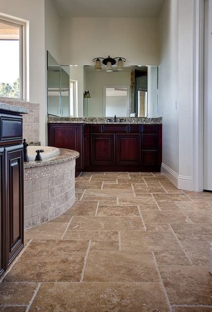 Noce Travertine Tiles Traditional Bathroom Tampa By Stone Mart