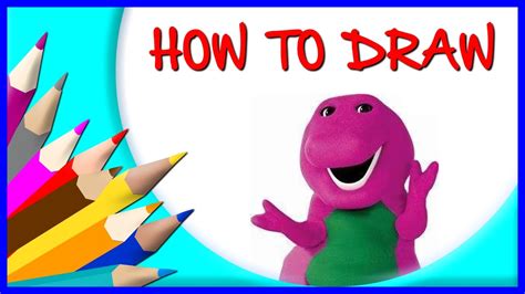 How To Draw Barney Cartoon Character Mascot Character Youtube