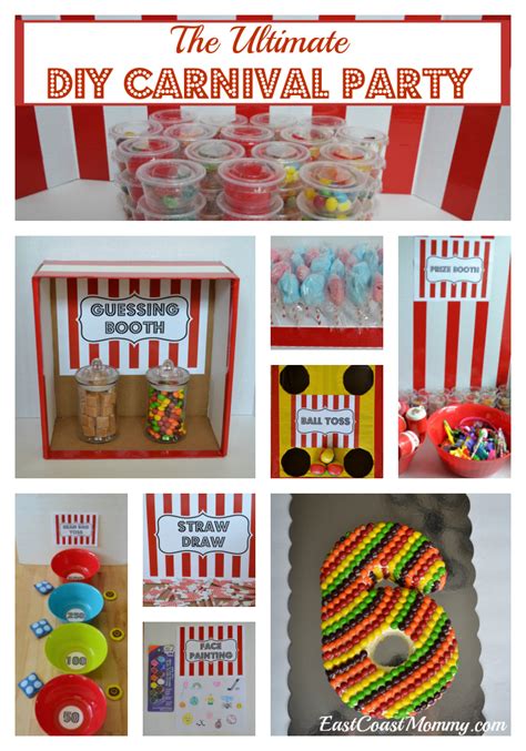These games are perfect for a carnival birthday theme decorations. East Coast Mommy: The Ultimate DIY Carnival Party