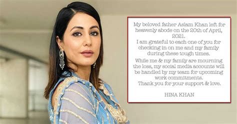 Hina Khan Is All Heart As She Pens An Emotional Note On Her Father S