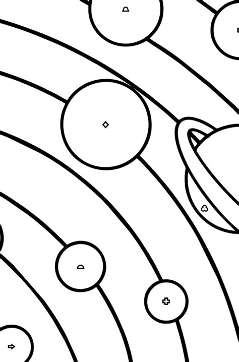 Solar System Simple Coloring Page ♥ Online Or Printable For Free