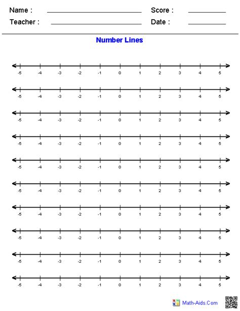 Simones Math Resources Great Site For Making Number Lines