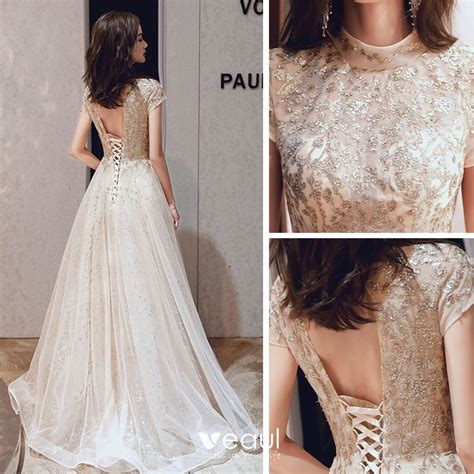 C'est pourquoi vous ne pouvez pas trouver votre bonheur. Vintage / Originale Champagne Robe De Soirée 2020 ...