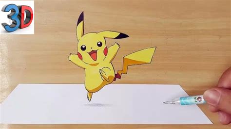 How To Draw Pikachu Pokemon 3d Youtube