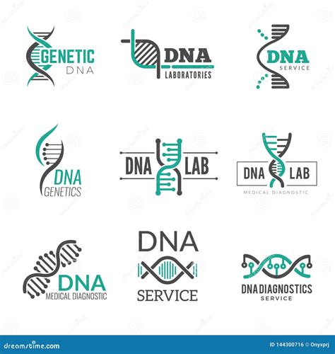 Dna Genetic Science Logo Design Vector Illustration