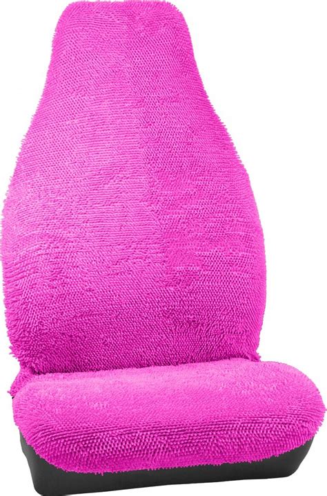 Shaggy Pink Auto Front Seat Cover Girly Car Accessory Pink Car Seat
