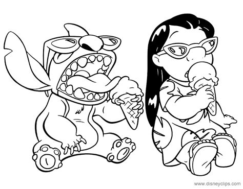 Disneys Lilo And Stitch Coloring Pages Free Printable And Colouring