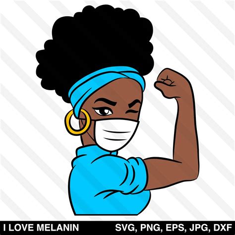Nurse Afro Woman SVG – I Love Melanin