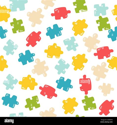 Color Puzzles Vector Background And Texture Vector Seamless Pattern For