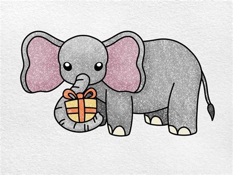 How Do Draw A Baby Elephant Helloartsy