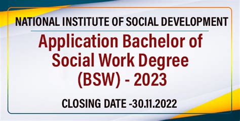 Application For Bachelor Of Social Work Degree Programme Bsw 2023