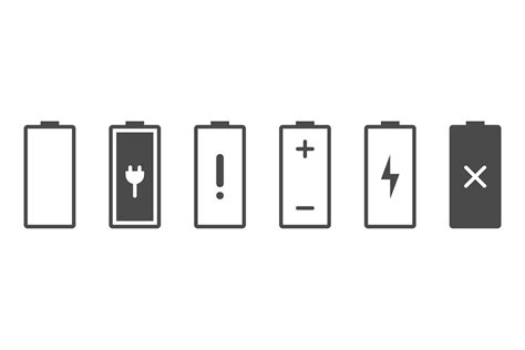 Low Energy Battery And Charging Symbols Graphic By Yummybuum · Creative
