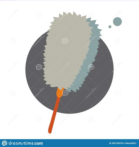 Feather Duster Design Vector Flat Isolated Illustration Stock Vector
