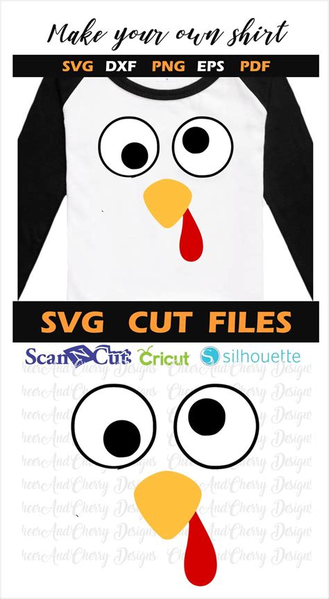 Funny Turkey Face Svg For Thanksgiving Shirt Svg For Cricut Etsy New