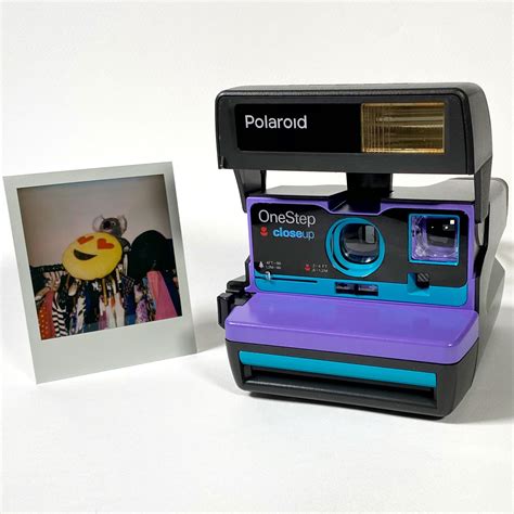 Turquoise And Purple Polaroid 600 Onestep Refreshed Cleaned Tested