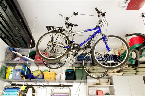 It saves space, is easy to use and looks stylish! Bike Storage Rack | Bike Lift | Garage Storage | Goshen, NY
