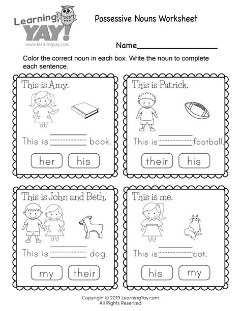 Printable Noun Worksheets A2zworksheets Worksheet Of Let S Practice