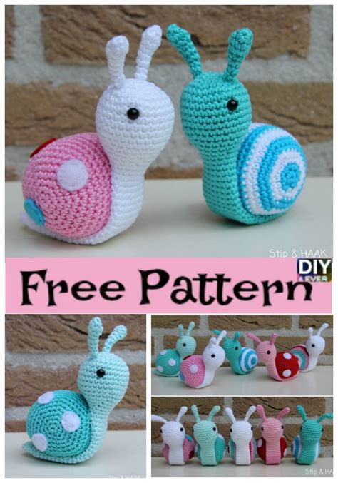 Super Cute Crochet Snails Free Pattern DIY EVER