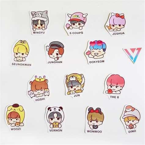 Seventeen Chibi Kpop Stickers Hobbies And Toys Memorabilia
