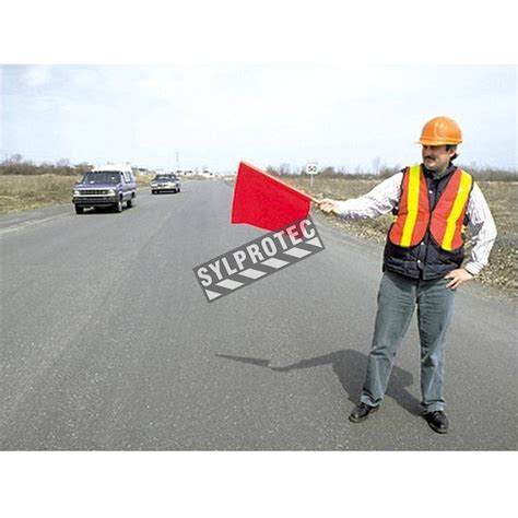 Disposable Red Vinyl Safety Flags For Traffic Signaling 18”x18” 100u