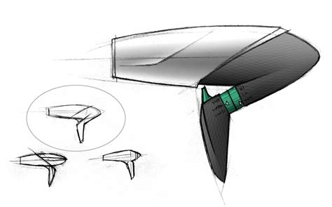 Gust Hairdryer Concept Sketches Courana Multidisciplinary Design By