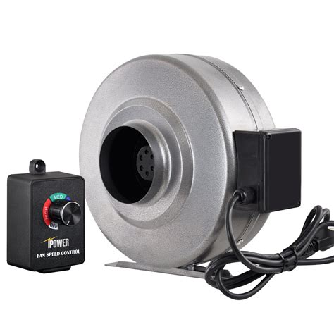 Ipower 4 Inch 206 Cfm Duct Inline Fan Hvac Exhaust Blower With Variable