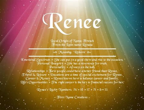 Renee Name Meaning First Name Creations Names With Meaning Meant