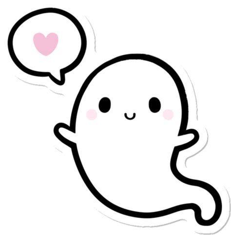 Cute Ghost Sticker Transparent Cute Ghost Png Png Dow
