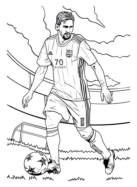 Messi Pictures Coloring Page Free Printable Coloring Pages