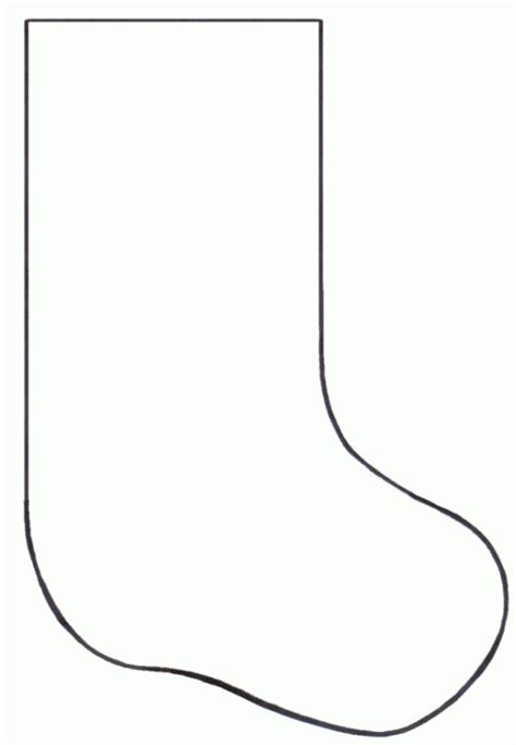 Free Printable Christmas Stocking Pattern Cut It Out And Tape It Together