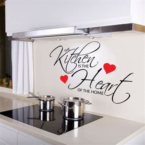 kitchen is the heart of the home quote wall sticker decal world of wall stickers