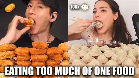 Mukbangers Eating Too Much Of One Food Youtube