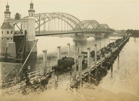 The Construction Of The Königin Luise Brücke Bridge In Tilsit In 1905